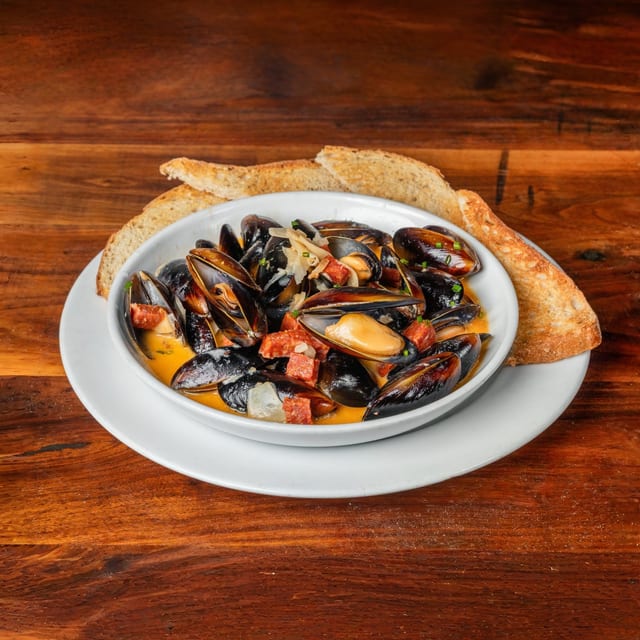 Chorizo Fennel Mussels.