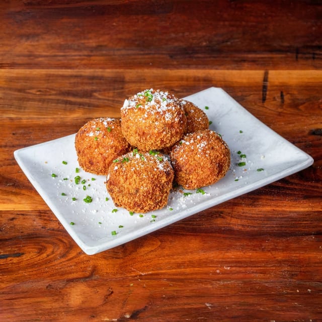 Garlic Croquettes with Truffle Aioli.