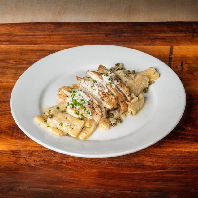 Chicken Piccata Rigatoni.